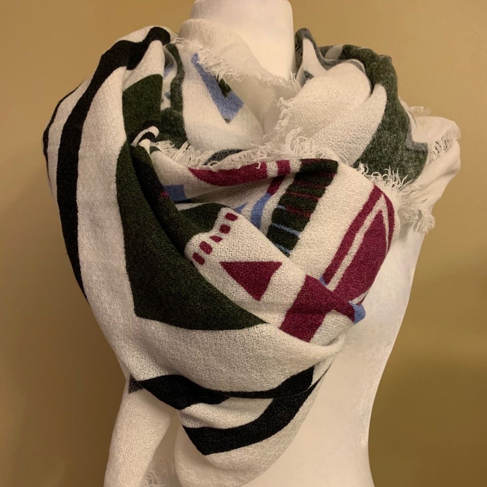 Large Colorful Boho Style Scarf